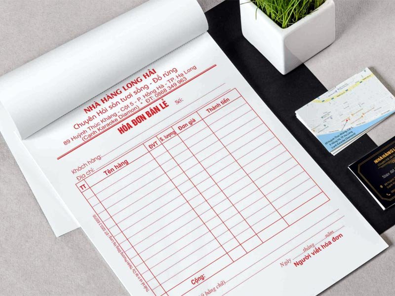 In hoá đơn bán lẻ giá rẻ chuyên nghiệp tại phường Bình Hoà
