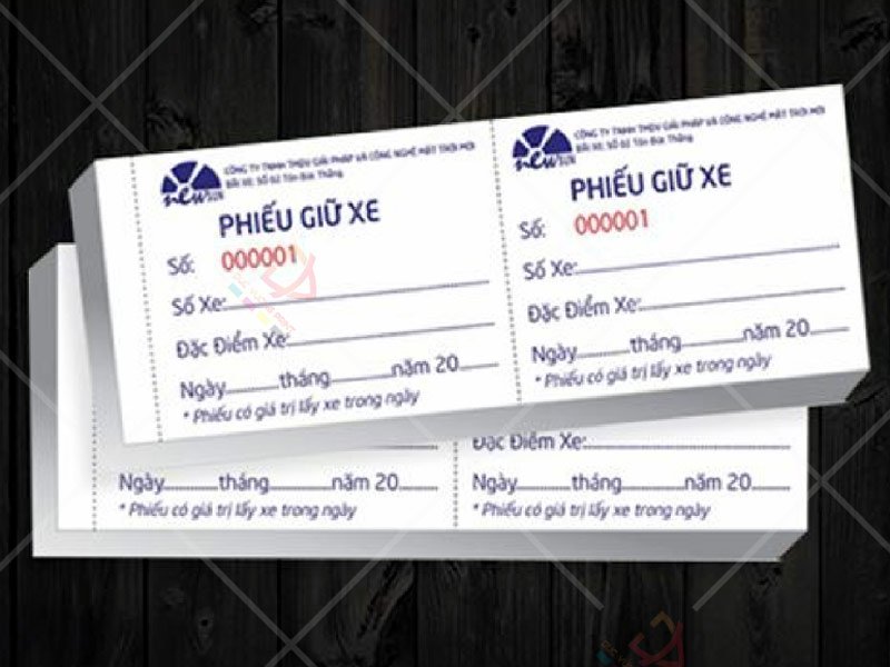 In Phiếu Giữ Xe 3