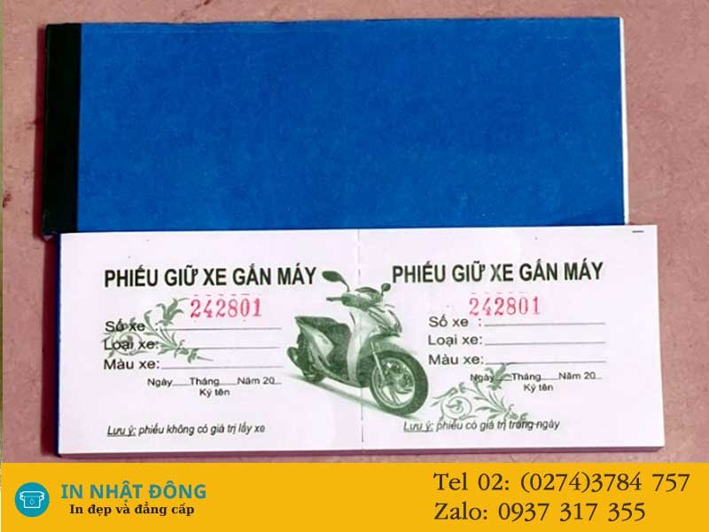 In Phiếu Giữ Xe Chuyên Nghiệp