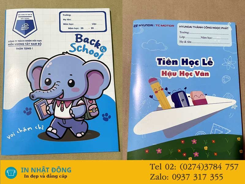 Tư vấn báo giá in tập vở học sinh Nhật Đông