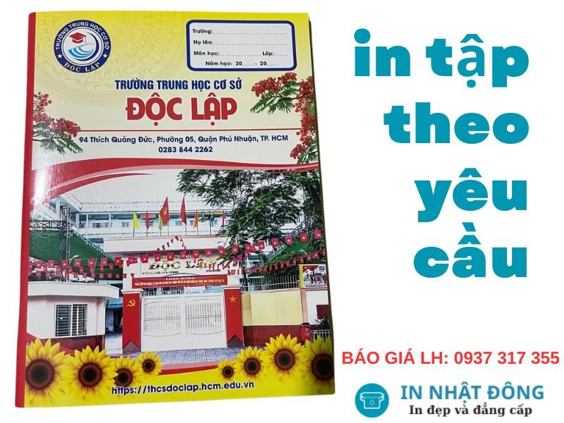 3 bảng giá in vở theo yêu cầu TPHCM theo định lượng giấy: 70gsm – 80gsm – 100gsm